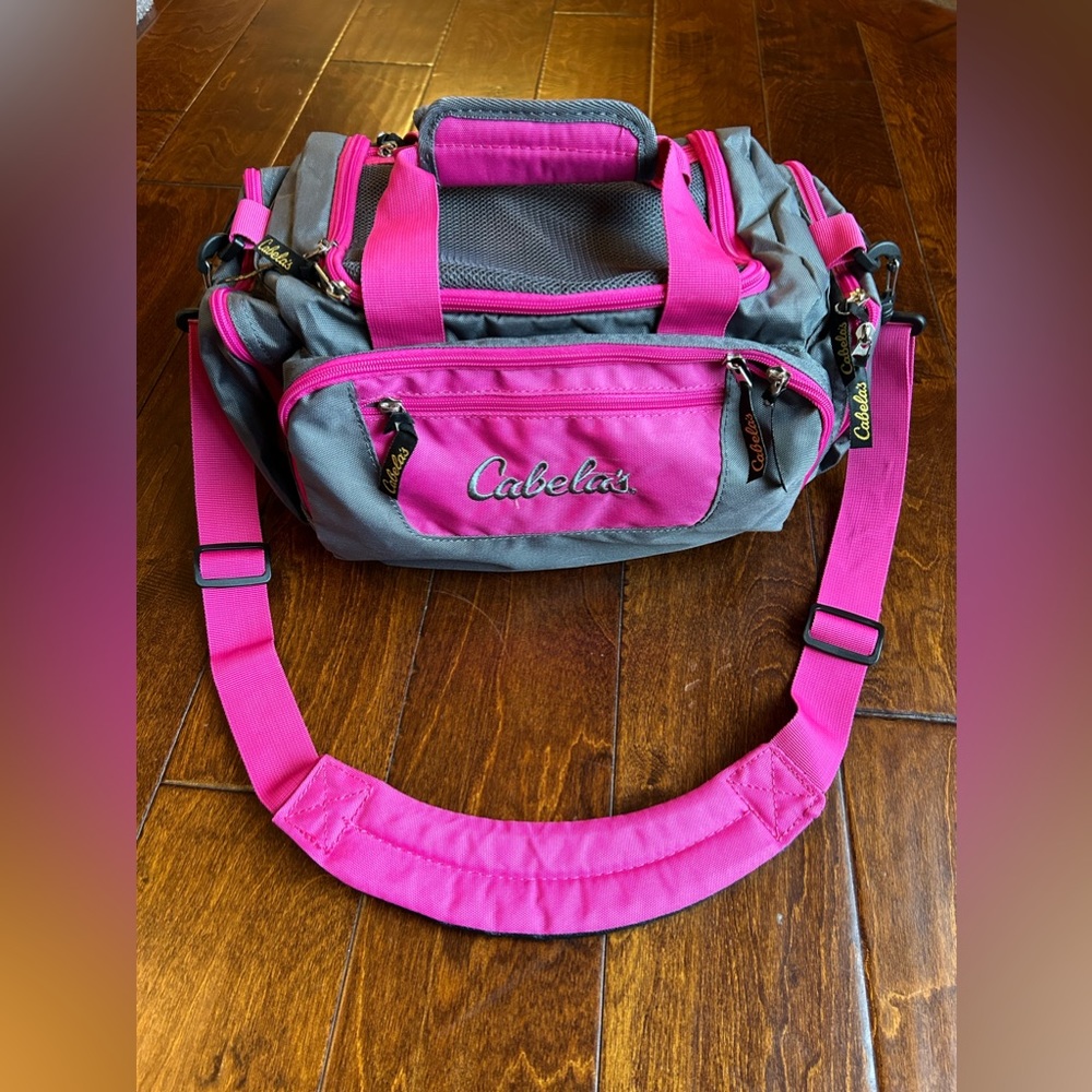Cabelas Pink/Grey 15” Hiking Camping Duffle bag